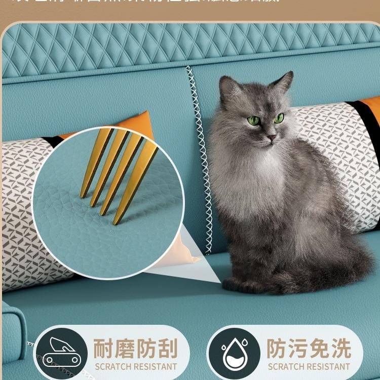 可叠沙发床用乳胶寓小户猫抓皮公型多两功能双人家用客厅布艺懒人