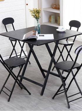 折叠家用圆桌简约提方子小饭桌便携圆JNK形手桌小户型饭店饭桌桌