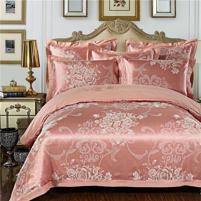 刺欧式绣提全CS1ifz6m棉花纯棉米四件套2.0床上用品婚庆被套双人
