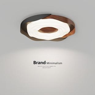 卧室吸顶灯新539款 风复古护眼具房 曲奇造型胡桃木中纹灯古新中式