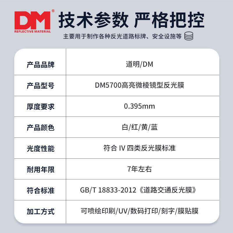 DM/道明超强级反光膜四类国标棱镜膜交通标志牌贴膜亚克力反光贴图片