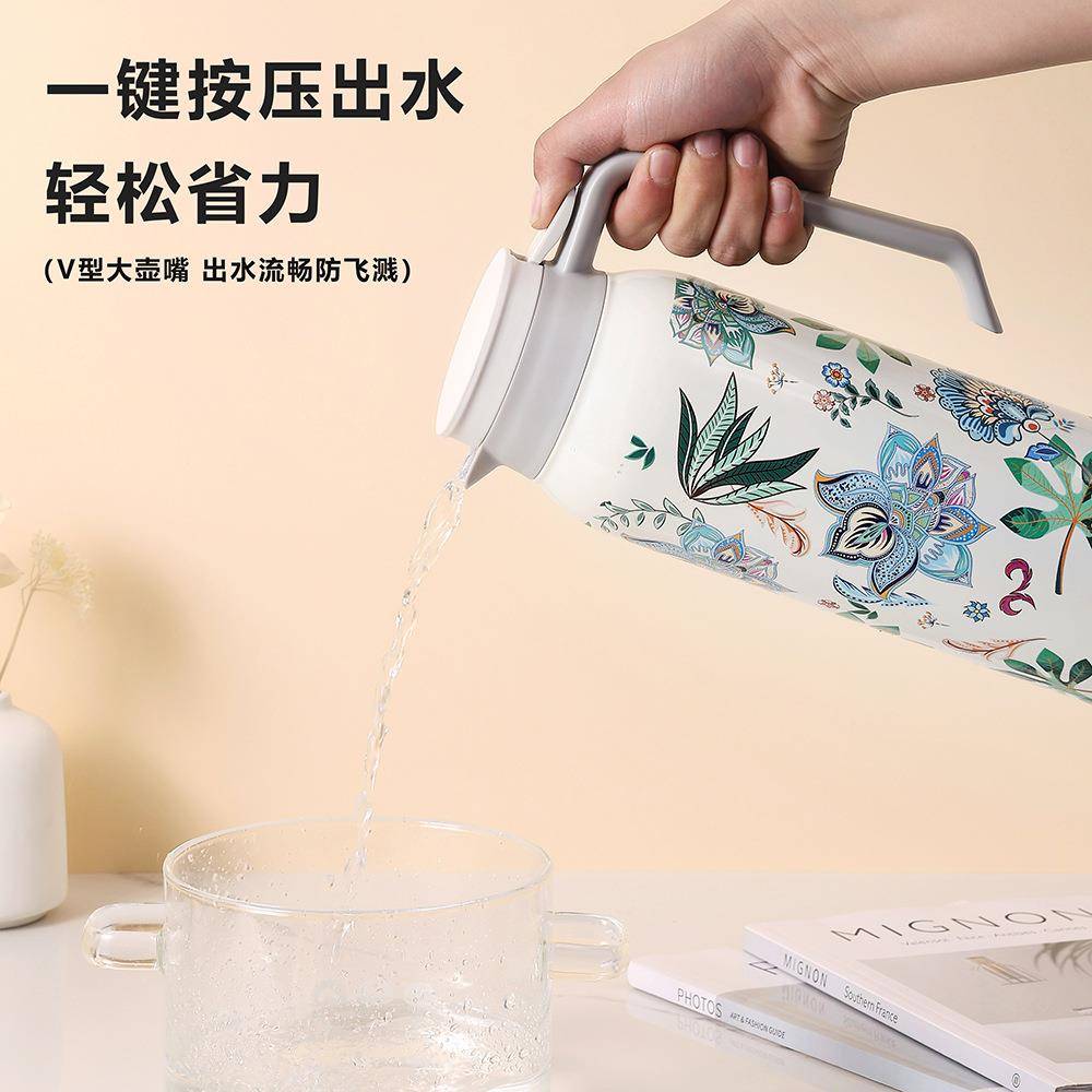 不锈保温钢水壶家用暖壶大容量热水瓶796案小清新图学生保温水暖