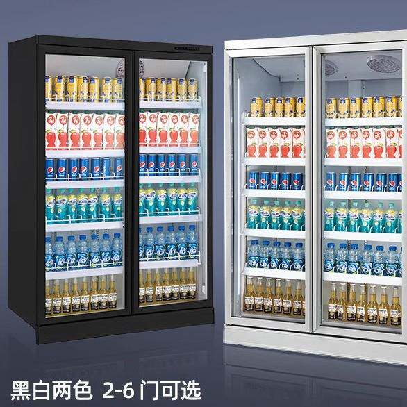 冷藏饮料柜商用展示柜超市外机大容量冰箱立式三门保鲜蛋糕柜冷柜
