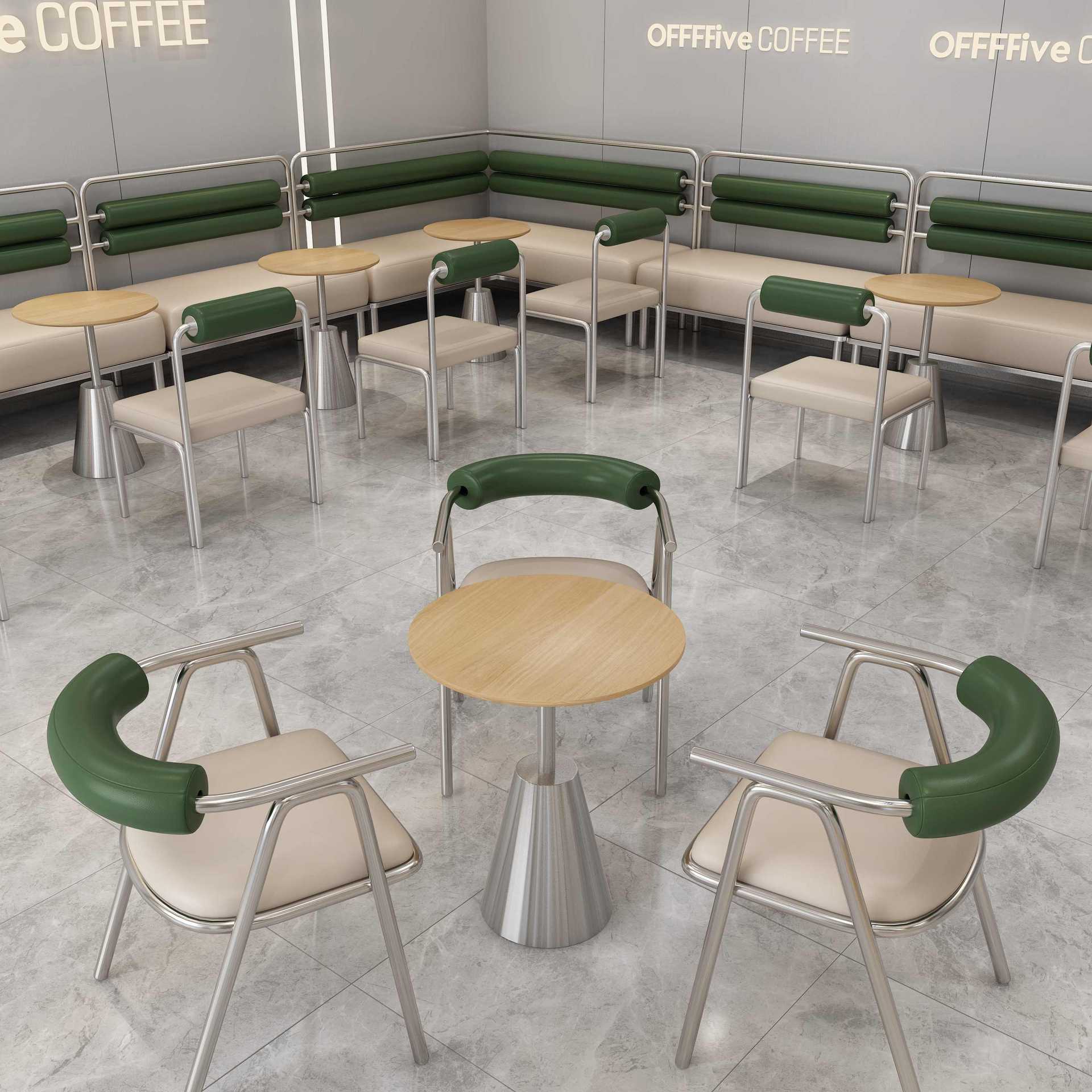 意式网红不锈钢曲木椅简约轻奢靠背餐椅设计感餐厅家用餐桌椅子
