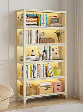 架mSG-y家用钢书柜门制玻璃展示柜儿带童防尘书铁艺置物架铁皮柜