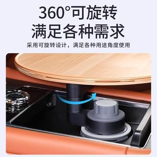 M97MM5悬小桌板539浮可旋转泡茶办配公圆桌台面车内改装 饰用品件