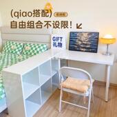 柜物落地断置物架卧室格子柜隔柜床边收纳矮柜MCQ自储由组合柜子