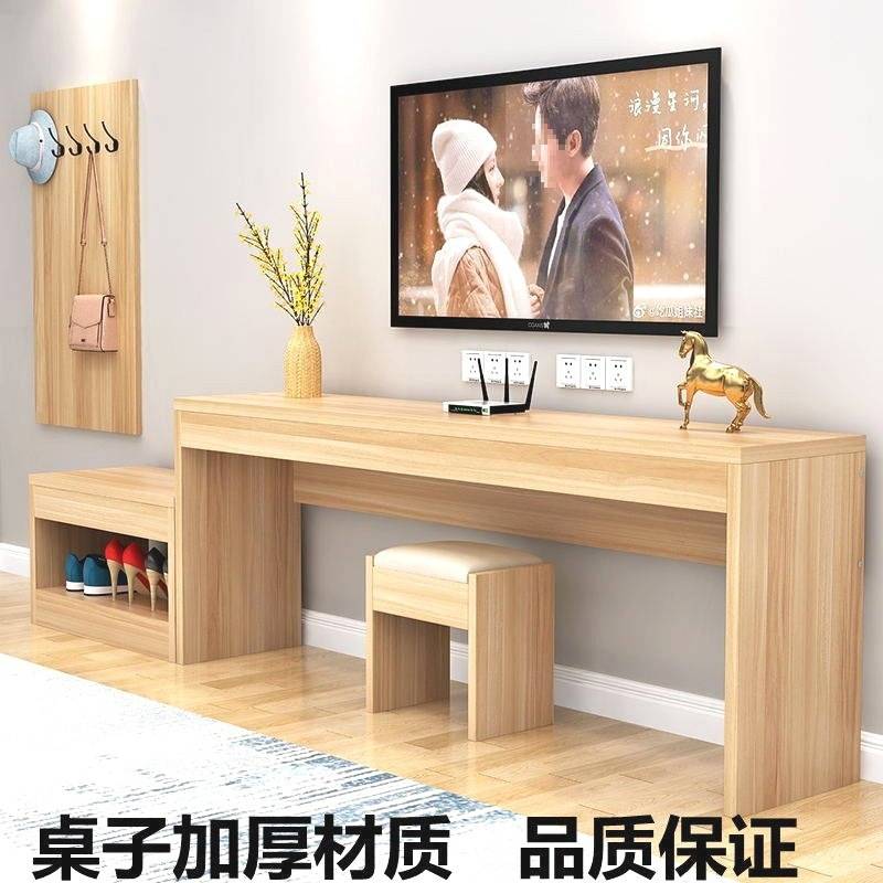 酒店宾馆电视柜行李柜组合现代简约旅馆民宿标间全套桌子凳子实木