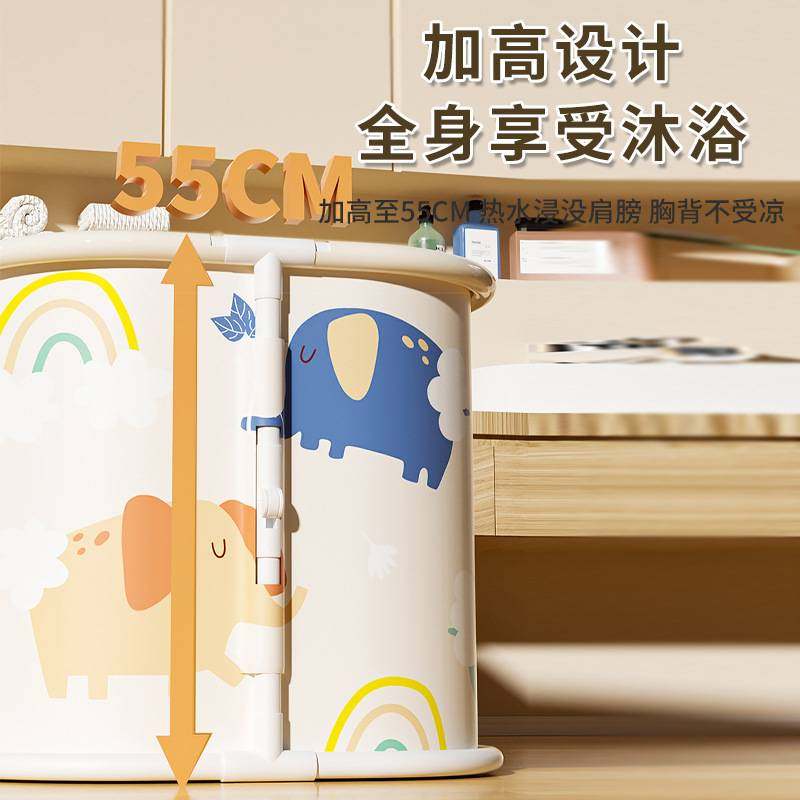 免安装折叠浴缸家用长方形泡澡桶成人浴桶儿童洗澡桶宝宝洗浴盆