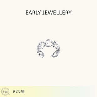 925银镂空串心耳夹 无耳洞佩戴 儿童安全标准 防敏不过敏