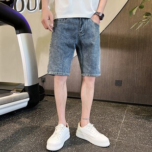 男矮个子26码 27号修身 中裤 夏季 潮流大裤 牛仔短裤 休闲五分裤 衩 小码