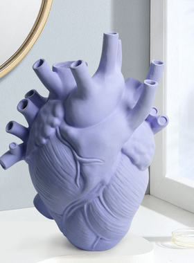 心脏花瓶摆件客厅插花电视柜酒柜飘窗装饰创N意艺术控制情绪小礼