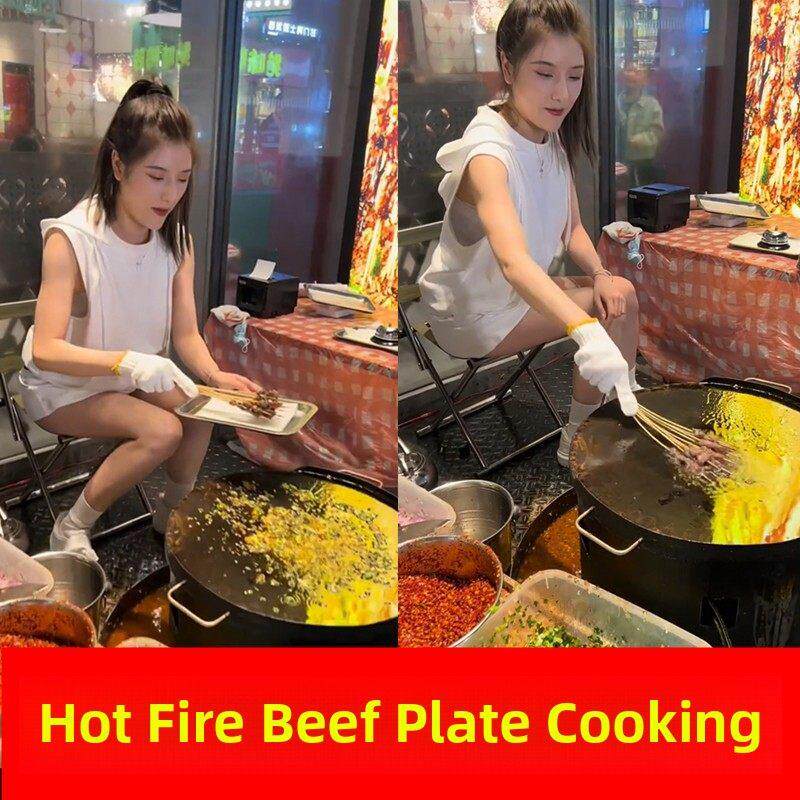 工厂直销 烈火铁板烧设备商用牛肉燃气烤盘摆摊烤盘铁板烧烤炉