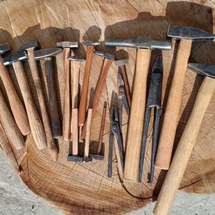 小锤子金工工具打金首饰锔瓷微型锤子纯手工锻打钢锤实习榔头包邮