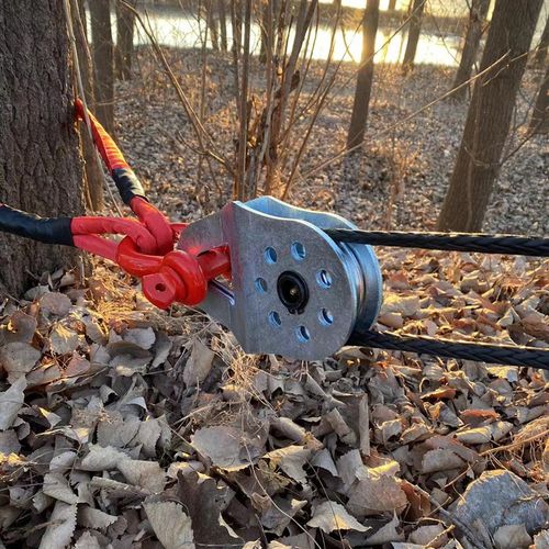 越野绞盘滑轮汽车自救10吨滑轮组拖车救援抱V树带越野装备