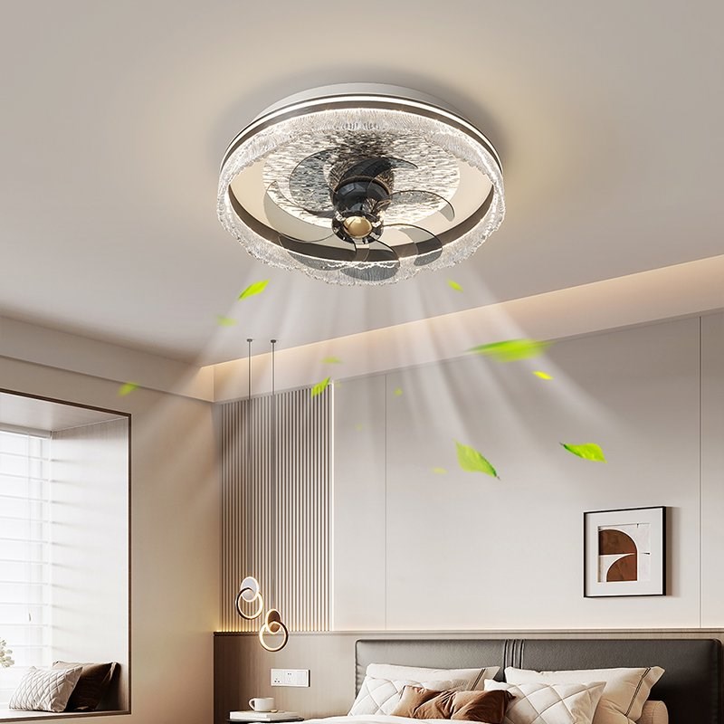 励昌家装灯饰意式极简轻奢吸顶风扇灯高端主卧房S间客厅餐厅高级