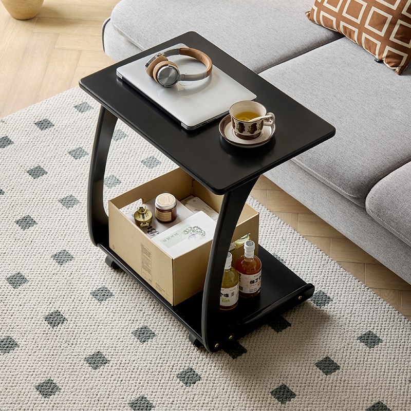 实木沙发边几柜可移动床头小桌子带轮迷你茶几书桌方角Y几客厅茶