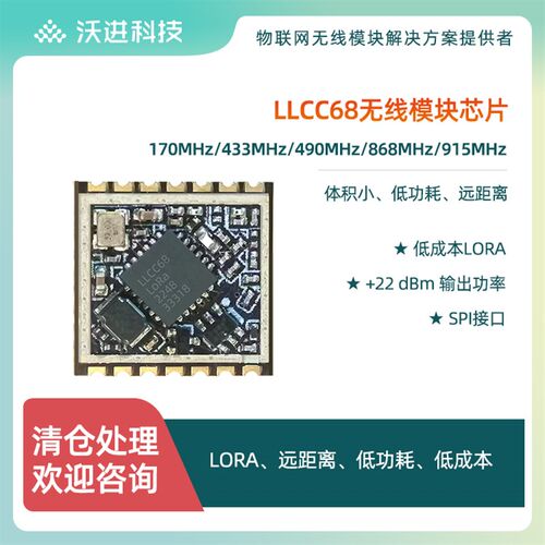 LLCC68芯片lora替SX1278/1262小尺寸433MHZ低功耗无线射频模块