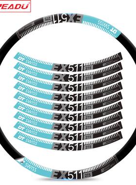登山车DT SWISS EX511轮组贴纸自行车刀圈轮组贴防水装饰车贴