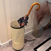 创意藤编雨伞桶日式 雨伞收纳架家用门口商用大堂伞桶极简放伞神器