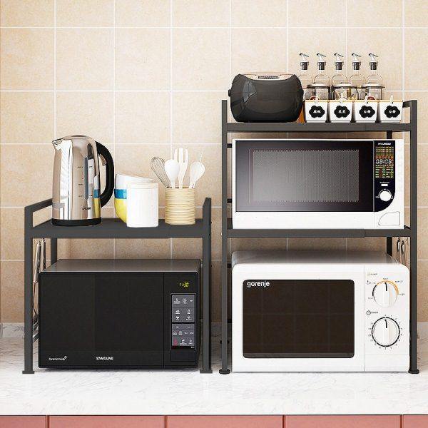 多层可伸缩调节微波炉置物架厨房多功能烤箱电饭锅台面收纳架子,厨房/烹饪用具,微波炉置物架,淘宝优惠券,粉丝福利购,淘宝优惠卷