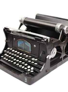 老式打字机模型手工铁艺酒吧书店橱窗怀旧老物件摆件摄影道具摆设