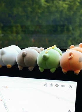 稀奇古怪车载摆件中控台趴趴小公仔显F示屏幕装饰玩偶汽车内饰用