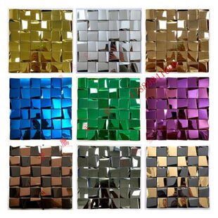 立体斜面金属不锈钢马赛克墙砖 KTV 酒店 柱子会所银色电视背景墙