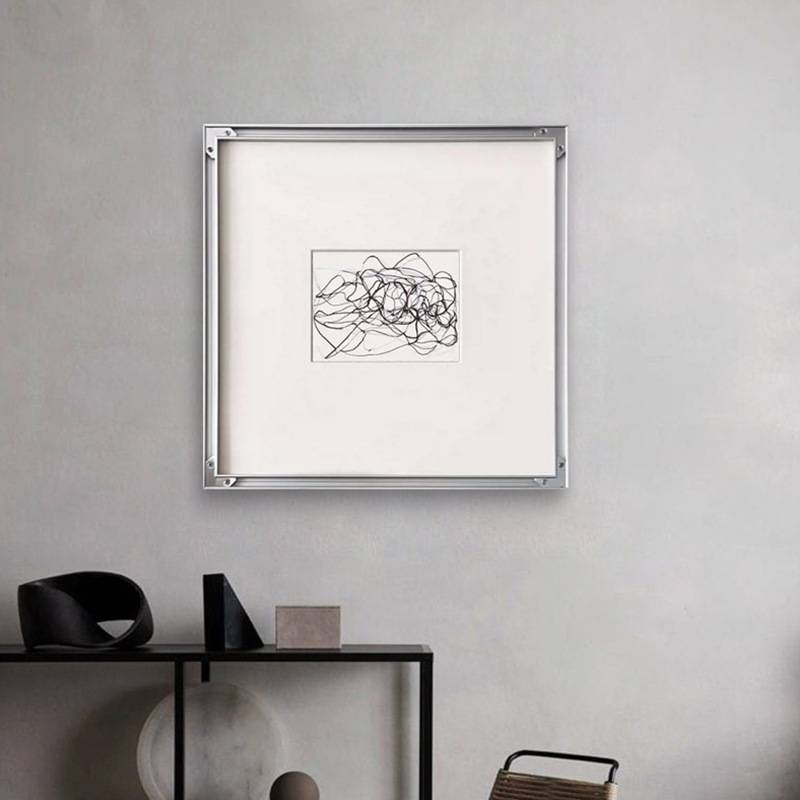 线性 极简黑白线条装饰画现代简约书房挂画小众艺术装置反框摆画图片