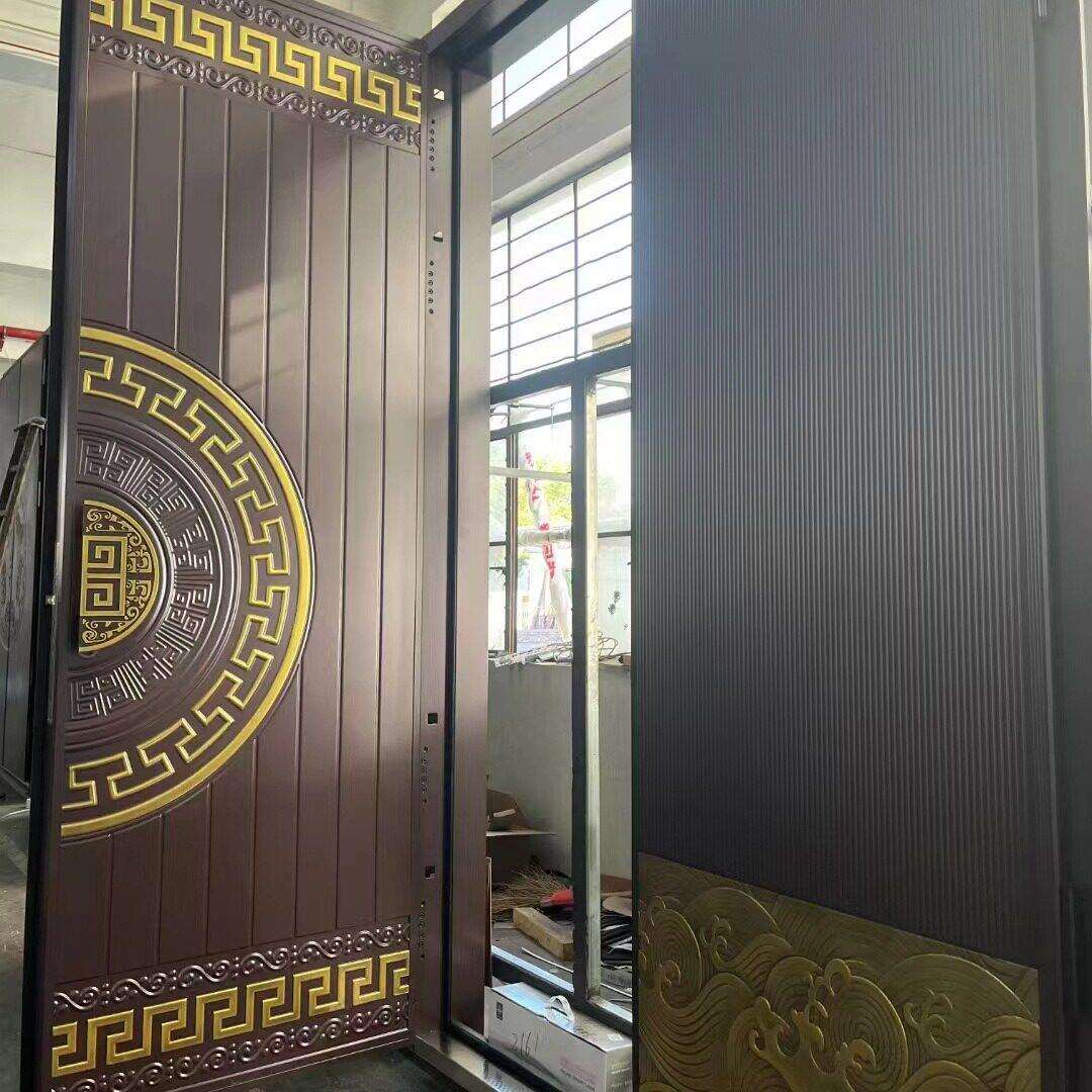 端别墅风水门发财门精雕铸铝门入户门豪宅双开大门四开大门