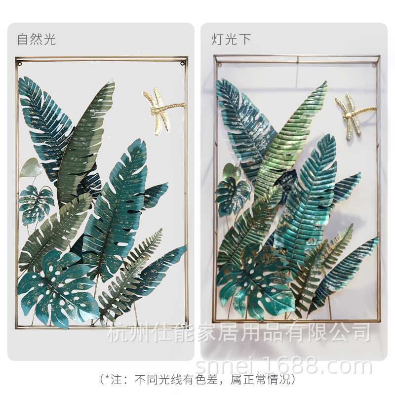 美式创意家居入户门正对墙挂件清新餐厅绿植壁挂进门玄关装饰挂饰