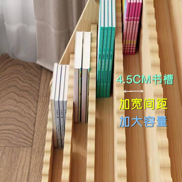 实木儿童书架落地书柜简约宝宝收纳架小型简易多层置物架子绘本架