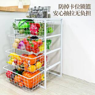 CJ2024-0拉篮置架尤纳赛分尔抽拉式网篮房橱柜家用层铁艺收纳物筐