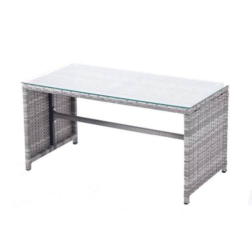 跨境外拆装发四T254件套仿藤编织家具沙休闲套件庭院花园椅桌藤户