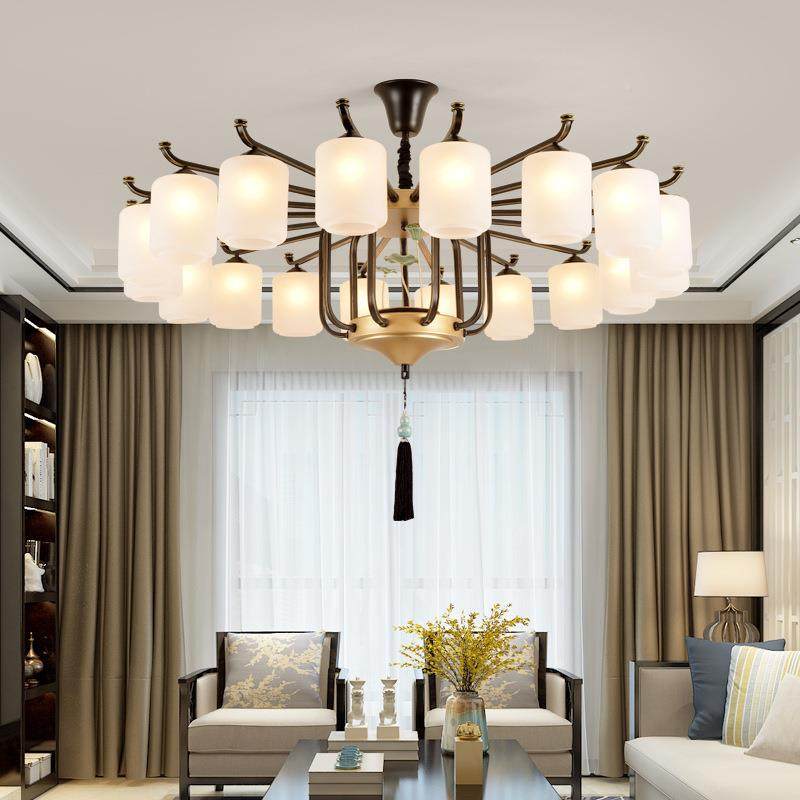 新跃中式复式楼大174吊灯别墅楼梯中大客厅层三层空挑空楼厅中楼,家装灯饰光源,智能吊灯,淘宝优惠券,粉丝福利购,淘宝优惠卷