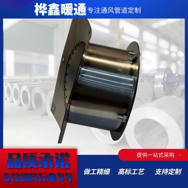 不锈钢法兰带盖板环管保废气管道测采样口风检量978测定堵头盲口