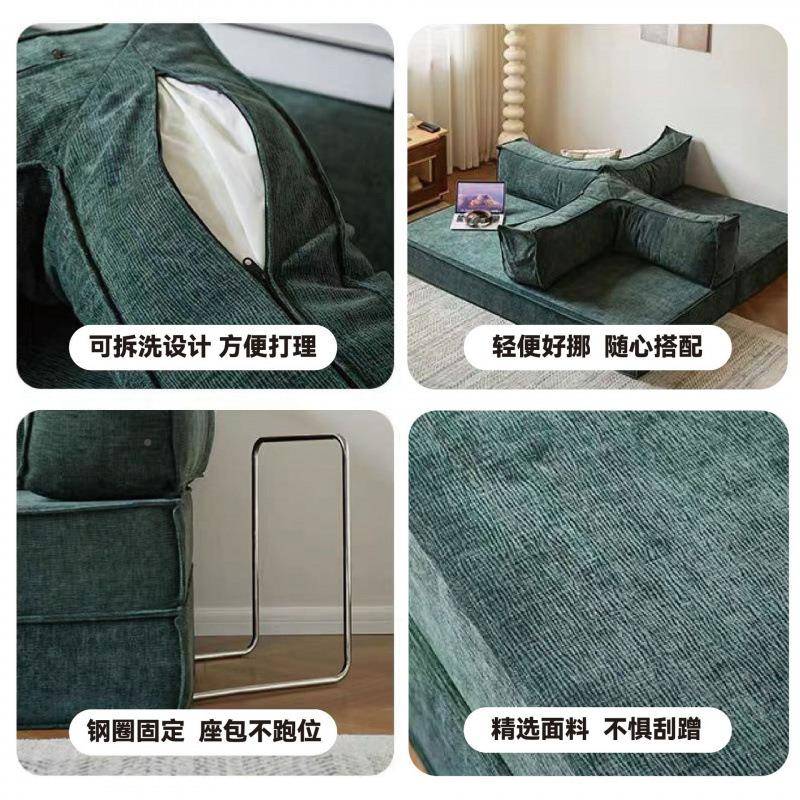 布沙发厅一体客两用多功能泰迪沙发留宿折床压缩沙发可艺拆洗懒人
