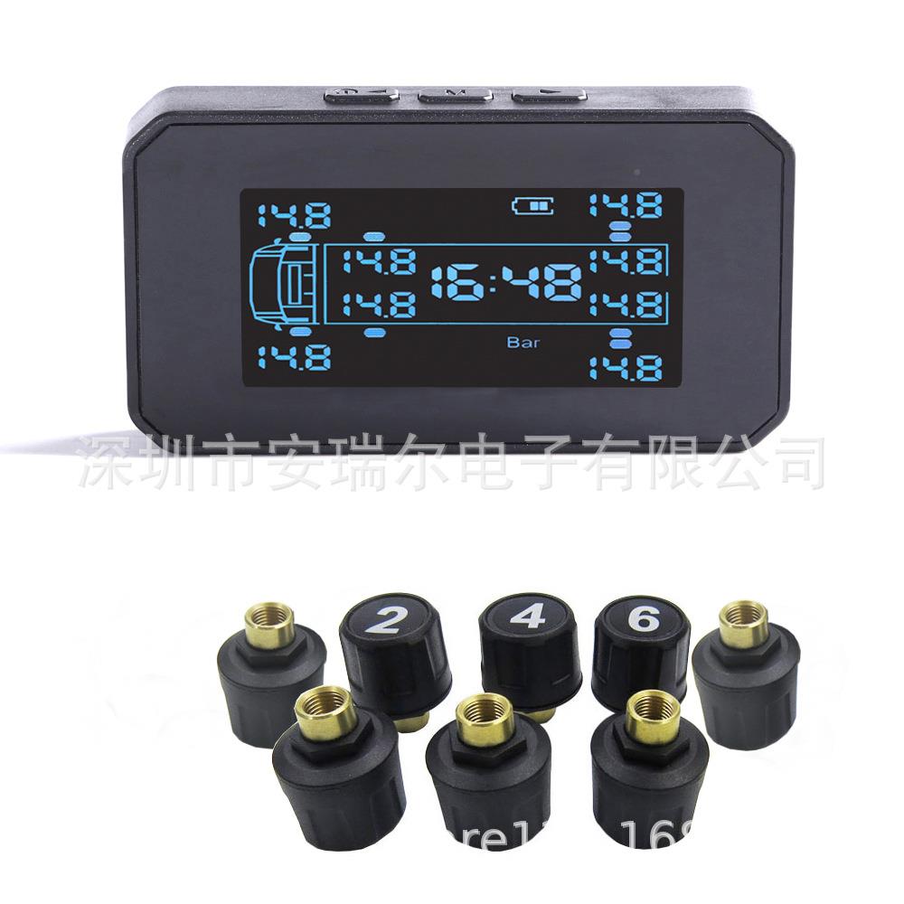 6车8轮10房766轮货轻卡车无轮线胎压监测器太阳能TPMS高精度