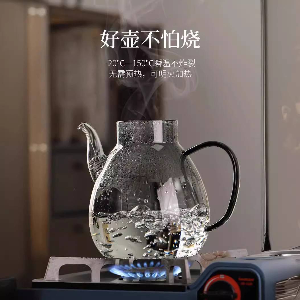 玻璃凉水壶可装热水2025新款玻璃冷水壶耐高温大容量玻璃水壶
