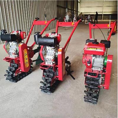 山打田深翻耕机手扶旋UAH式柴油地小型履带微耕机多用途轨式链趟