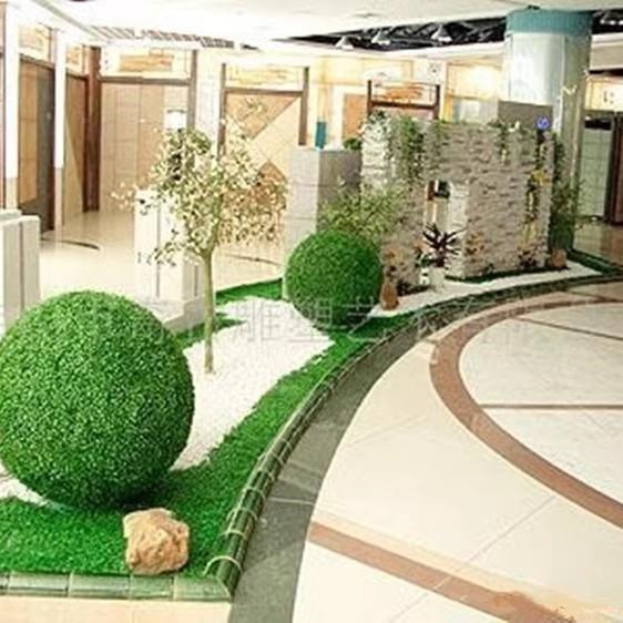 大仿真米兰草球仿大真草球米兰草真球松针草球家居仿酒店商场装饰
