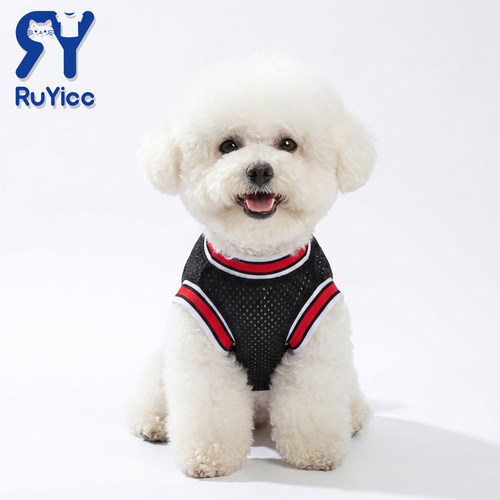狗狗夏季新款小型犬运动风衣服泰迪比熊夏天透气凉感运动背心球衣