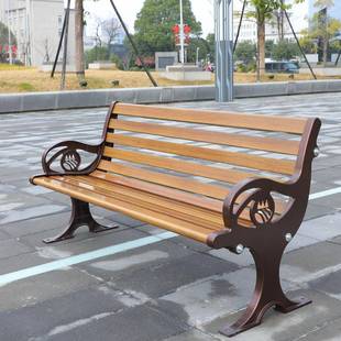 园椅公户外长椅室外靠背椅排防腐实塑木休闲座椅庭院小6608区木长凳子