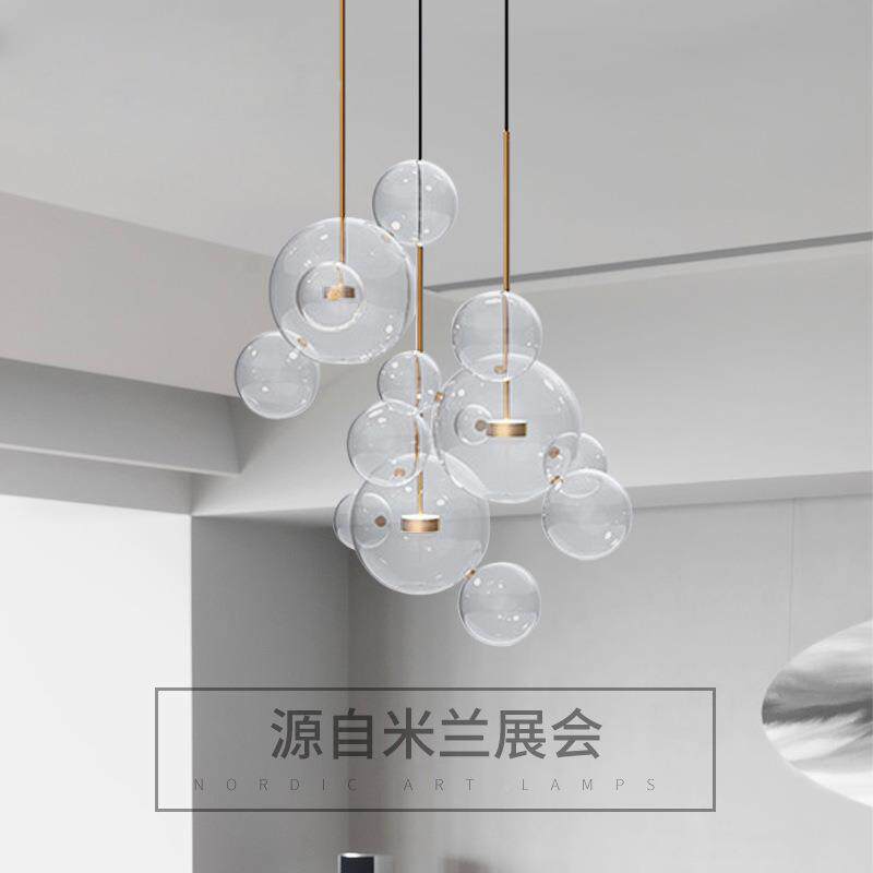 大利设计师创意肥皂泡843意泡灯LED客厅厅后现餐代分子玻璃球吊灯