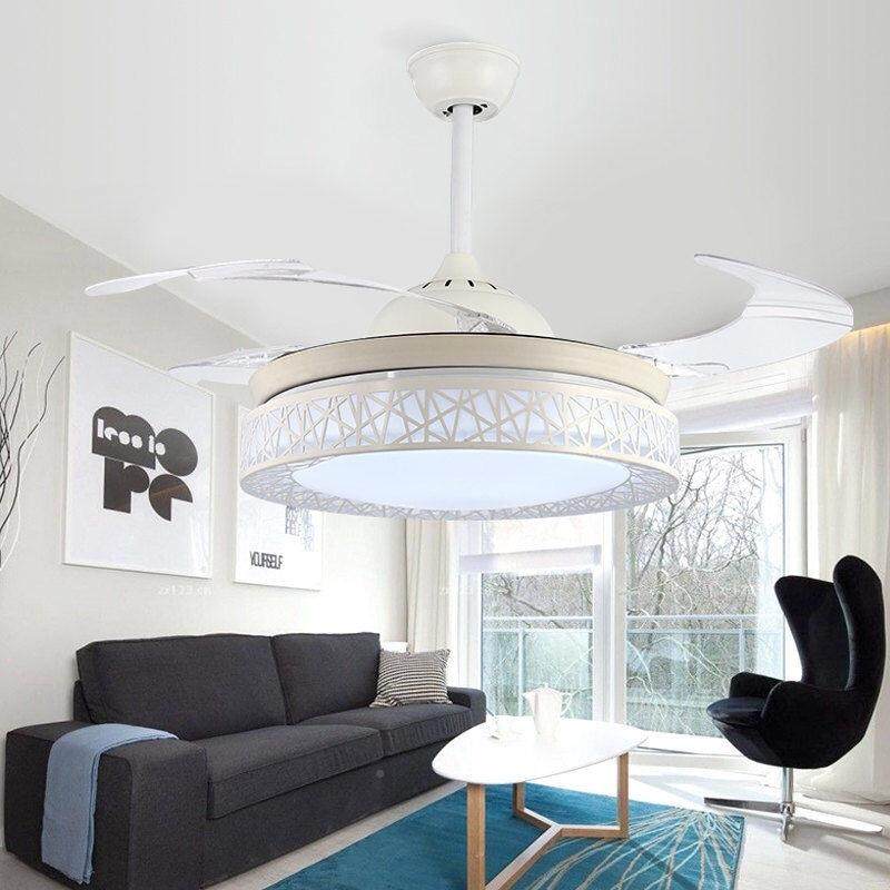 带电风扇吊灯 隐形扇客卧室电风9917-1扇灯现代简约灯餐厅LED厅吊,家装灯饰光源,风扇灯,淘宝优惠券,粉丝福利购,淘宝优惠卷