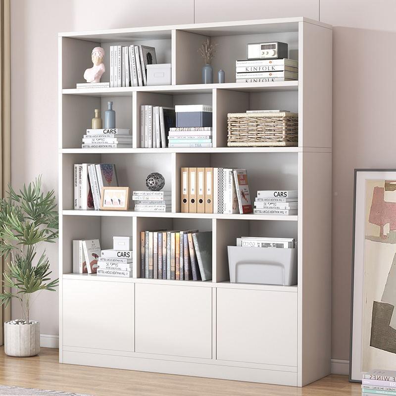 实木书落地置物架家用客厅架展示柜办室公收纳SJ0127卧靠墙多层书