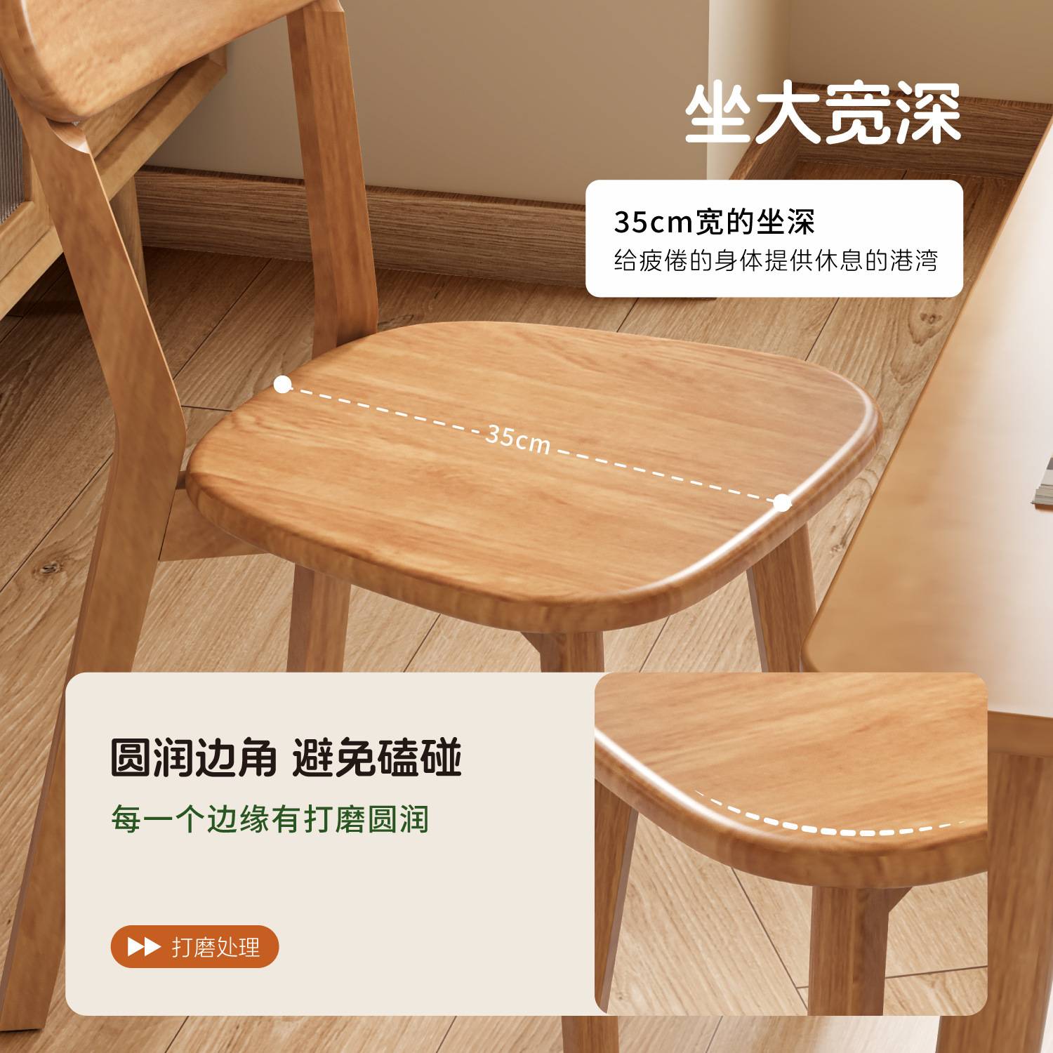 实木椅子餐椅家用餐桌椅商用简约靠背椅木头复古意式专用餐厅凳子