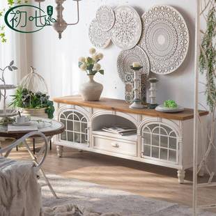 古做旧家用收纳储A2519 小户型民视柜宿 法式 轻奢客电厅储物复柜