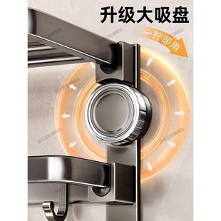 吸盘毛巾卫所生间免打孔挂杆浴置物室ltao1005架一体淋浴房厕收架