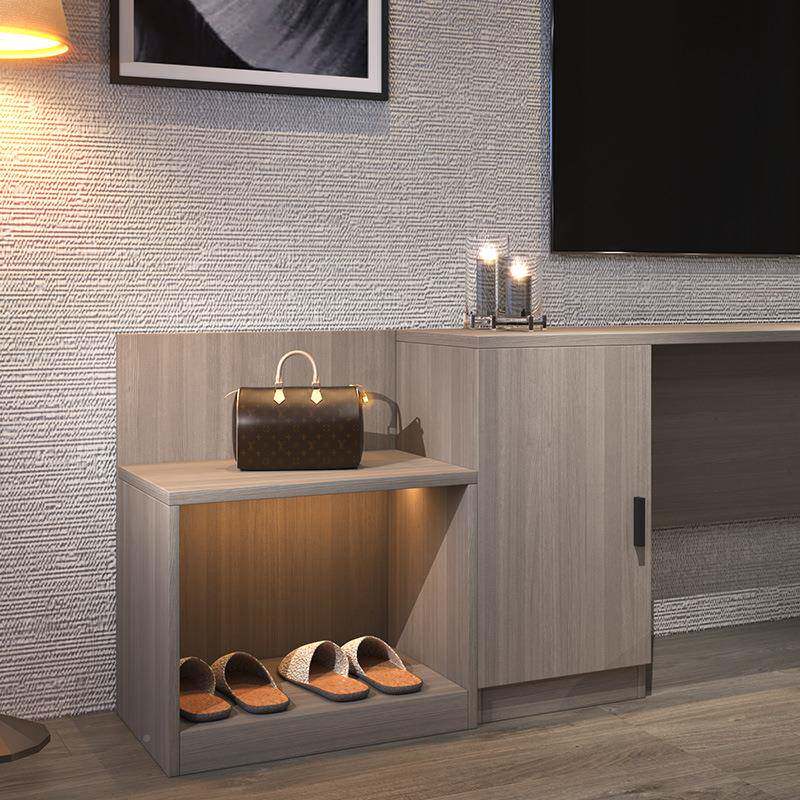 64椅酒店宾馆电视柜桌组合简约现代间全套衣家具标挂板镜子行李架